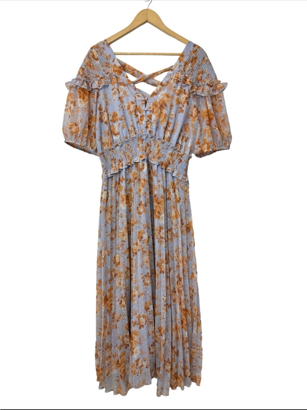 ASOS Puff Sleeved Floral Maxi Dress Size 10 NEW
